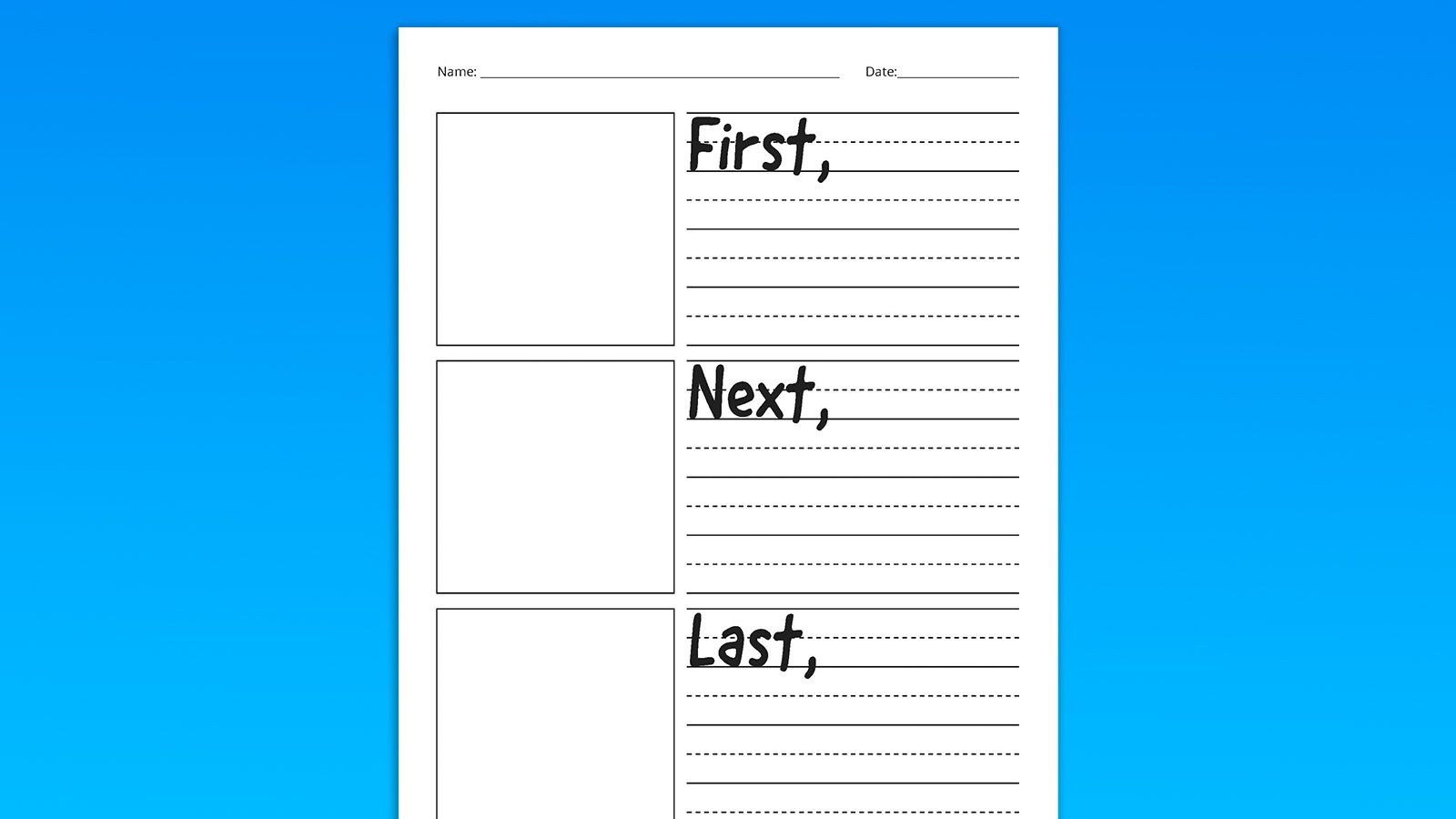 Writing Template Printable