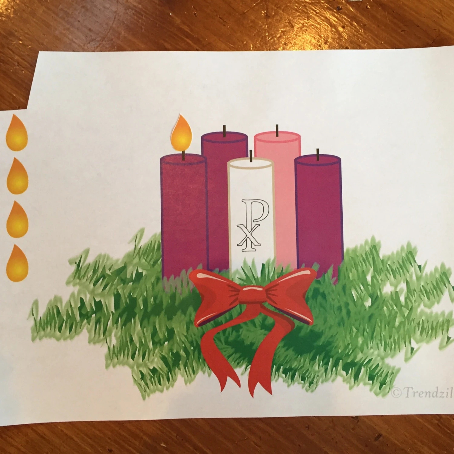 Advent Activity Pages Kids Advent Wreath Printable Christmas Decoration Printable Advent Coloring Page Christmas Download 