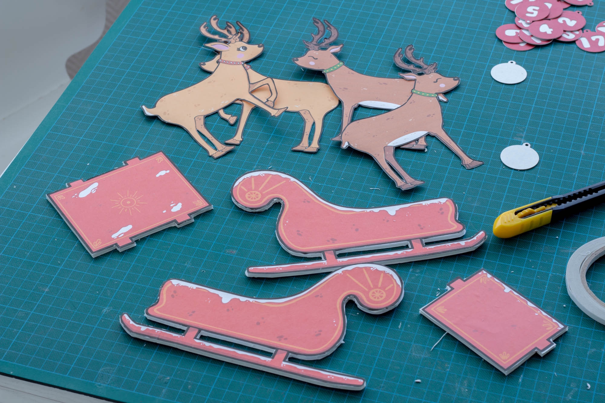Advent Calendar Santa Sleigh printable Mister Lapin