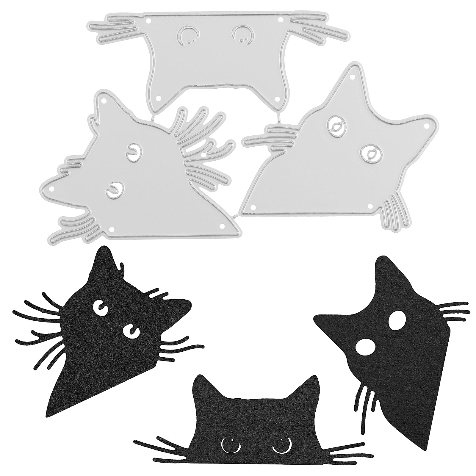 Amazon 3 Pieces Cat Metal Cutting Dies Cats Head Cutting Dies Cats Craft Die Cuts Embossing Template Cute Animal Die Cuts For Scrapbooking And Card Making Birthday Christmas Halloween
