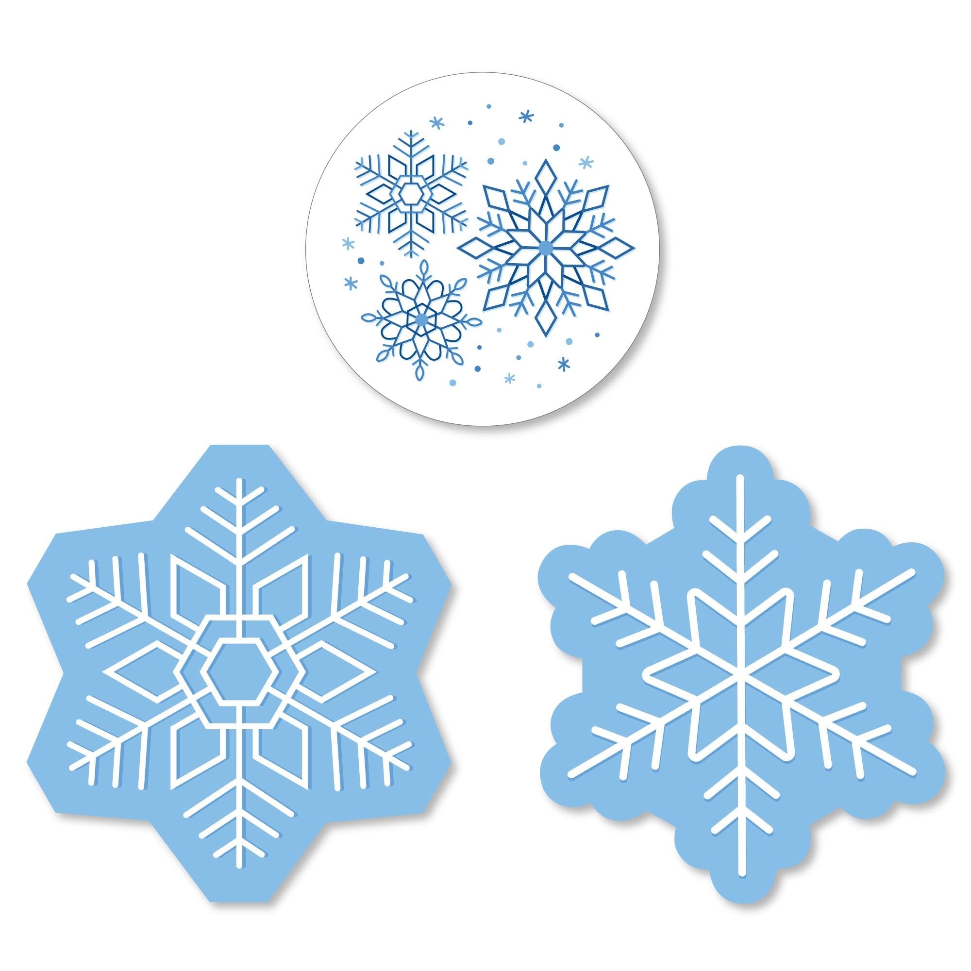 Amazon Big Dot Of Happiness Blue Snowflakes DIY Shaped Winter Holiday Party Cut Outs 24 Count Home Kitchen