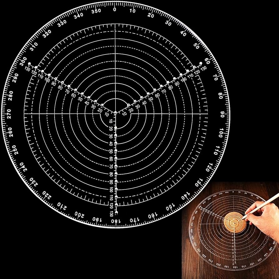 Amazon Frienda 300 Mm 12 Inch Round Center Finder Compass Lathe Centering Tool Circle Gauge For Drawing Circles Lathe Work And Woodturners Round Template Clear Acrylic Drawing Circles Diameter Arts Crafts