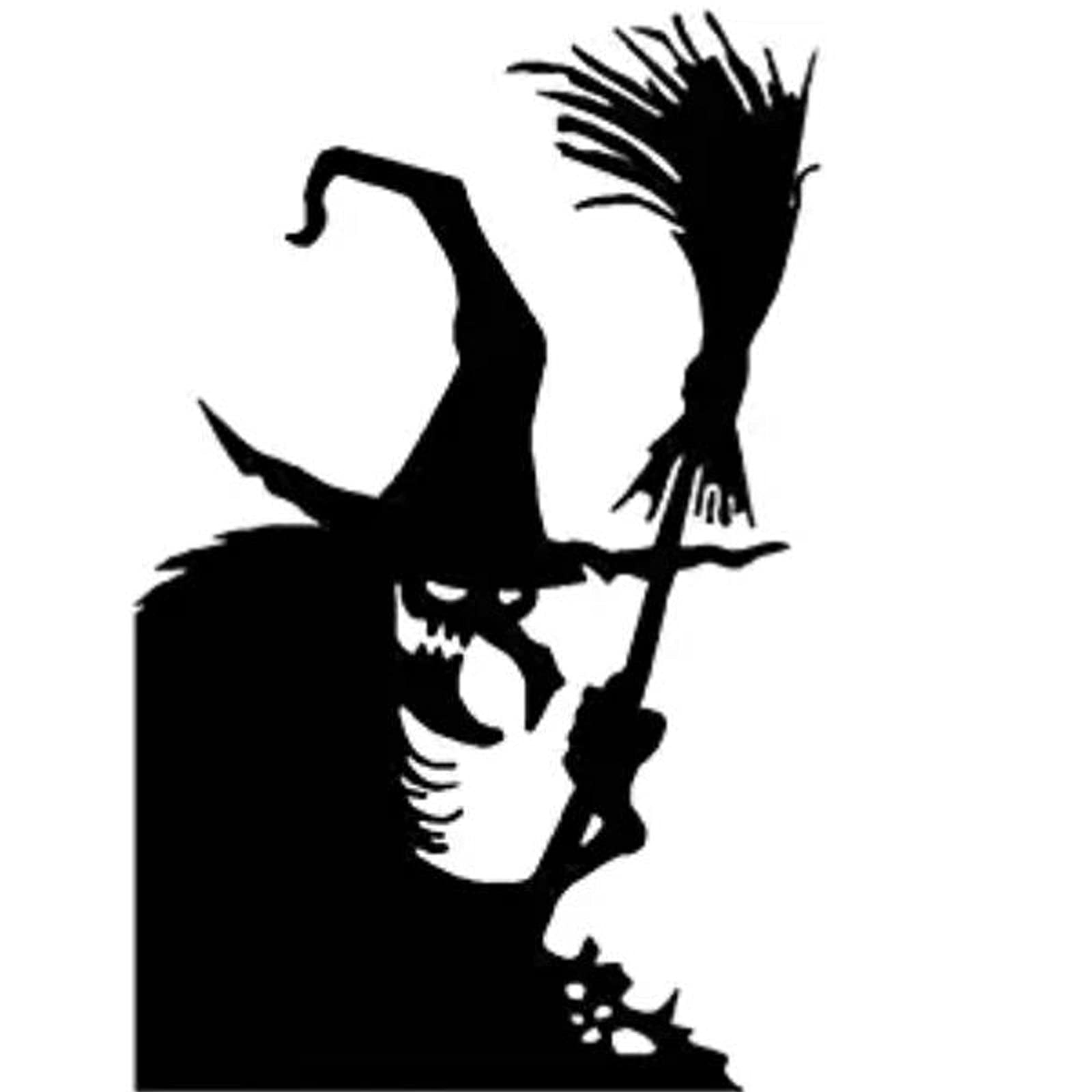 Printable Halloween Window Silhouettes Template