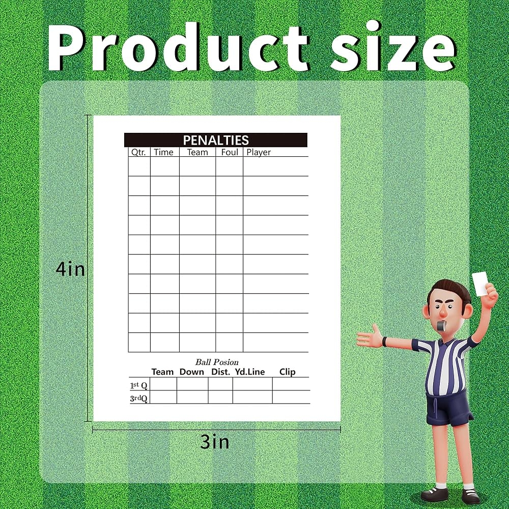 Amazon RunNico 50 Sets Football Referee Score Card Thick Print Soccer Referee Score Sheets Officials Football Game Card For Sports Competition Activities Sports Outdoors