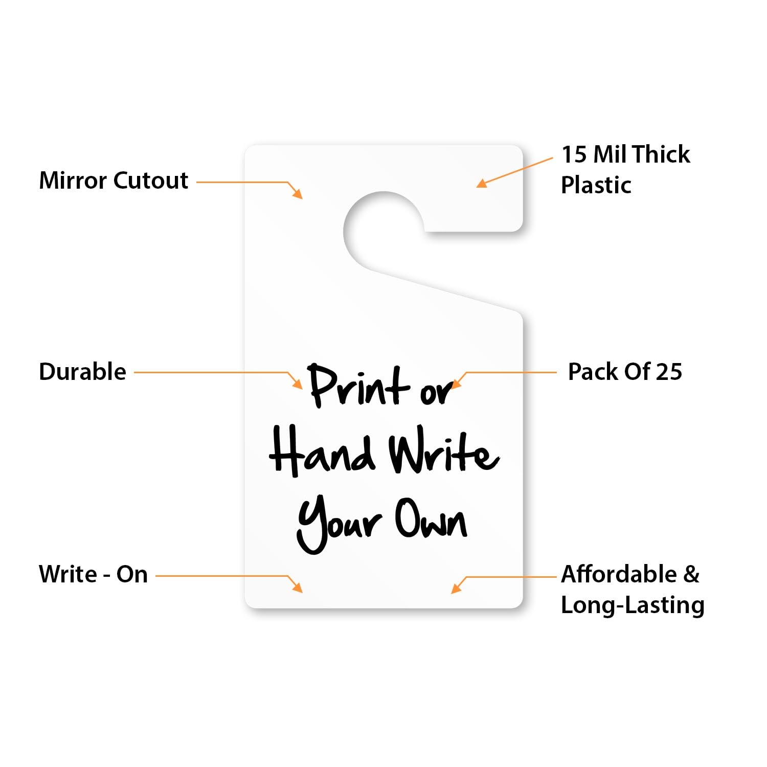 Amazon SmartSign Pack Of 25 5 X 3 Inch Blank Write on Printable Parking Permit Rearview Mirror Hang Tags 15 Mil PVC Vinyl White Blank Labeling Tags Office Products