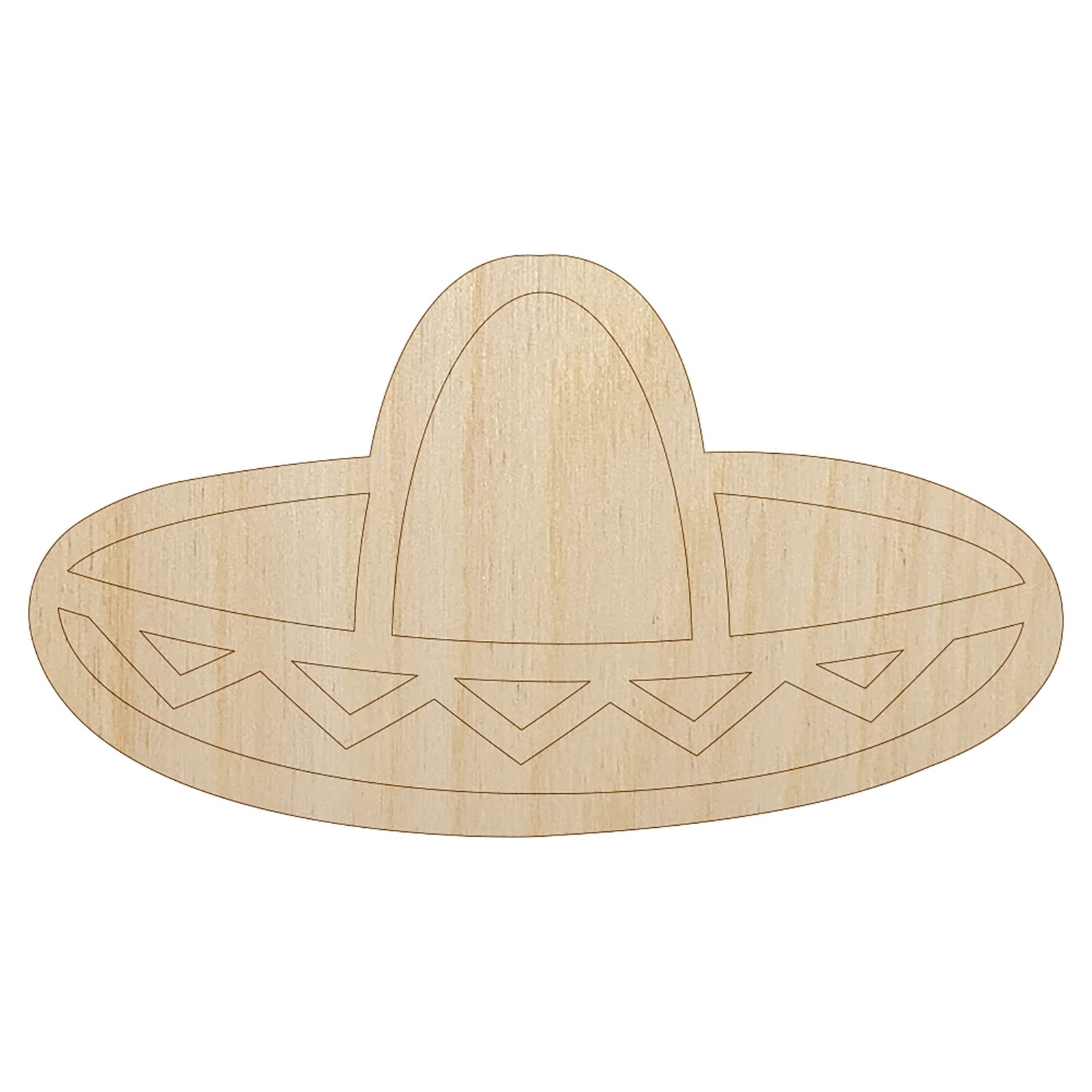 Amazon Sombrero Mexico Mexican Fiesta Hat Unfinished Wood Shape Piece Cutout For DIY Craft Projects 1 8 Inch Thick 4 70 Inch Size