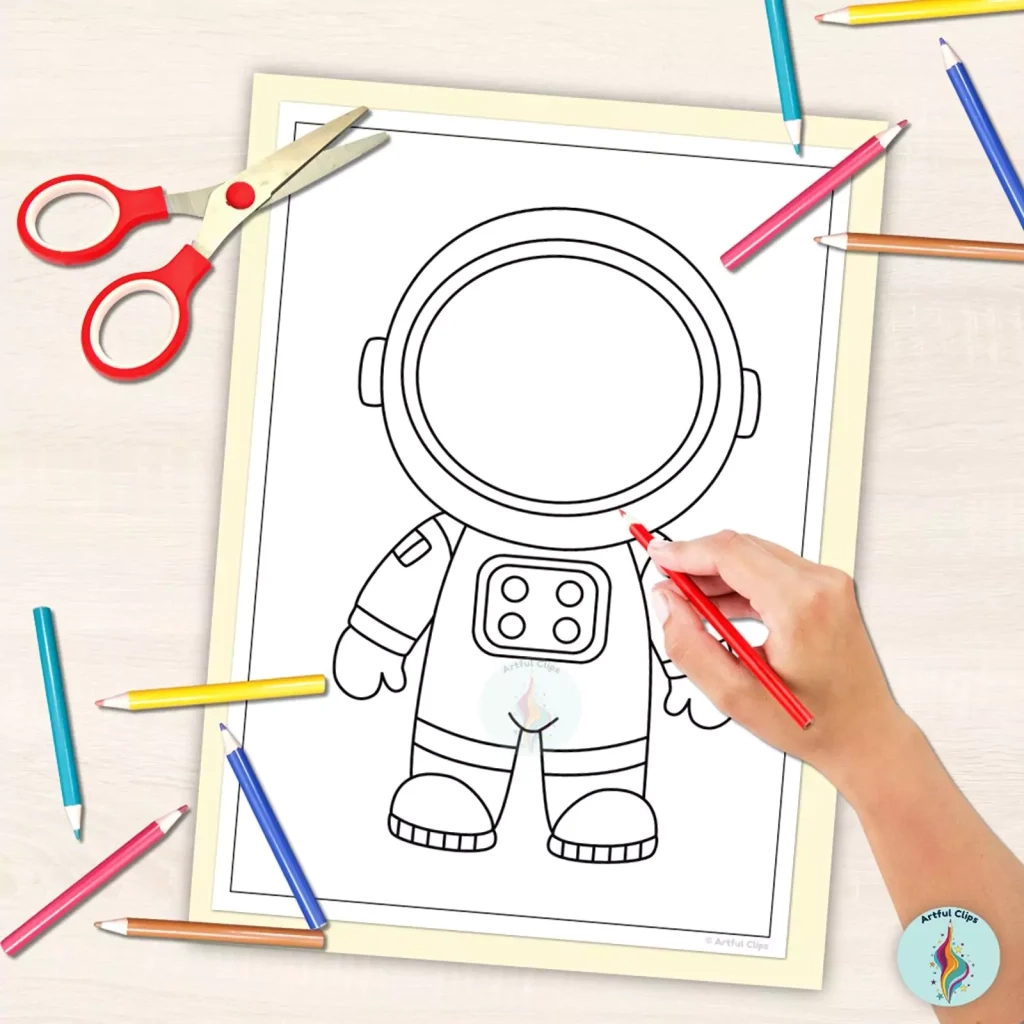 Astronaut Template Set For Outer Space Craft Activities