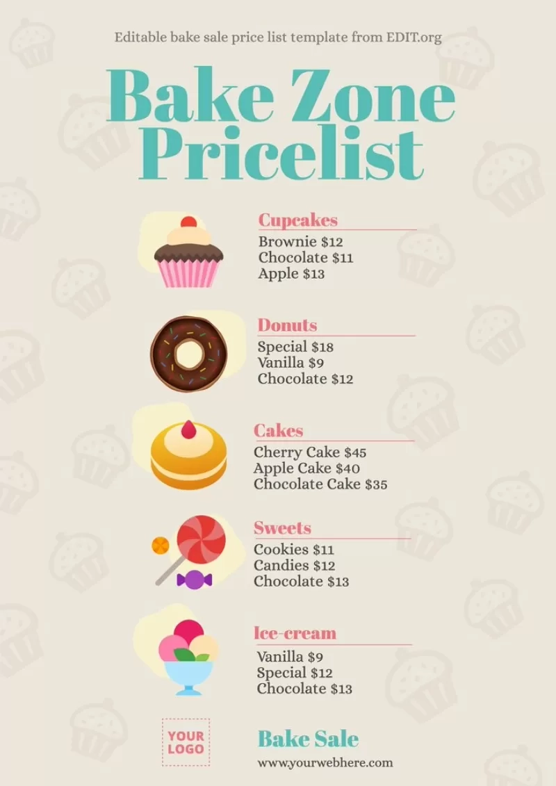 Bake Sale Poster Templates Online