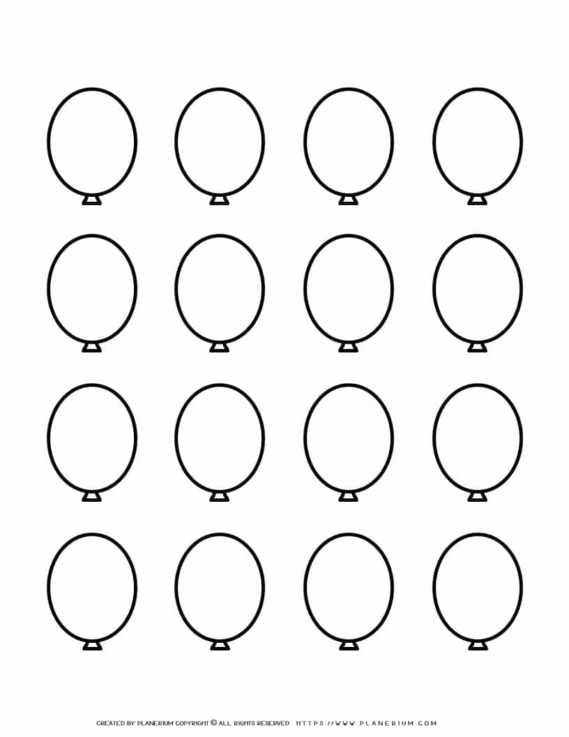 Balloon Template Printable Free