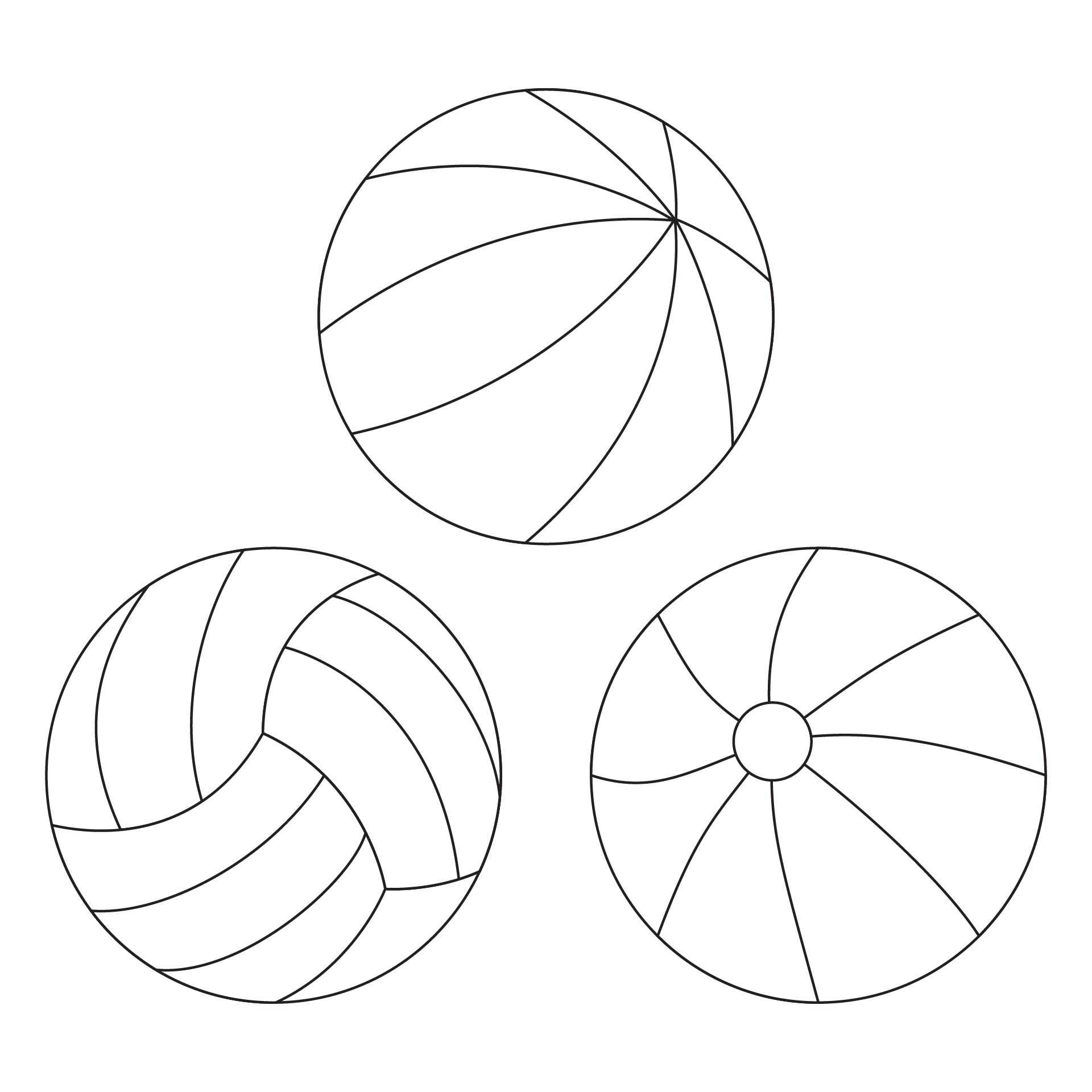 Beach Ball Pattern 11 Free PDF Printables Printablee