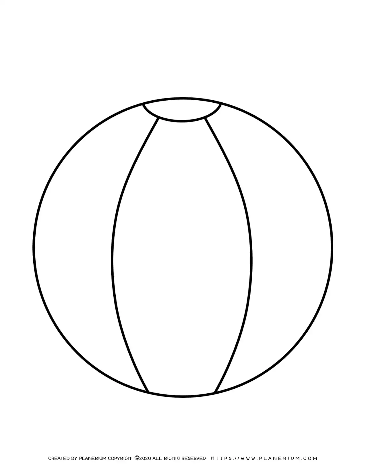 Beachball FREE Printable Template Planerium