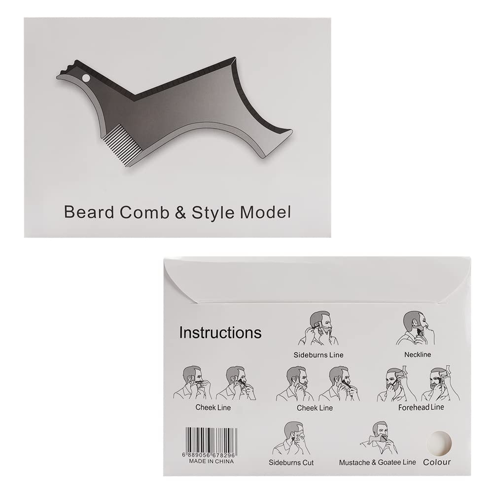 Beard Stencil Beard Comb Styling Tool Beard Shapes Beard Stencils Men Beard Shaper Beard Template Styling Beard Template Beard Shaper Sideburn Neck Trimming Template For Perfect Line And Amazon de Health 