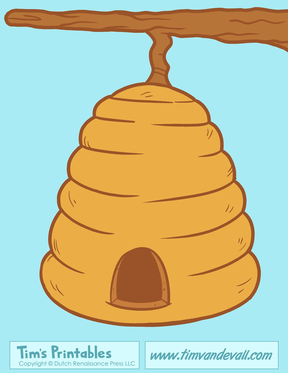 Beehive Template Beehive Coloring Page