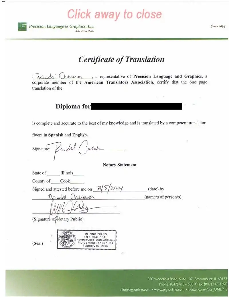 Uscis Printable Birth Certificate Translation Template