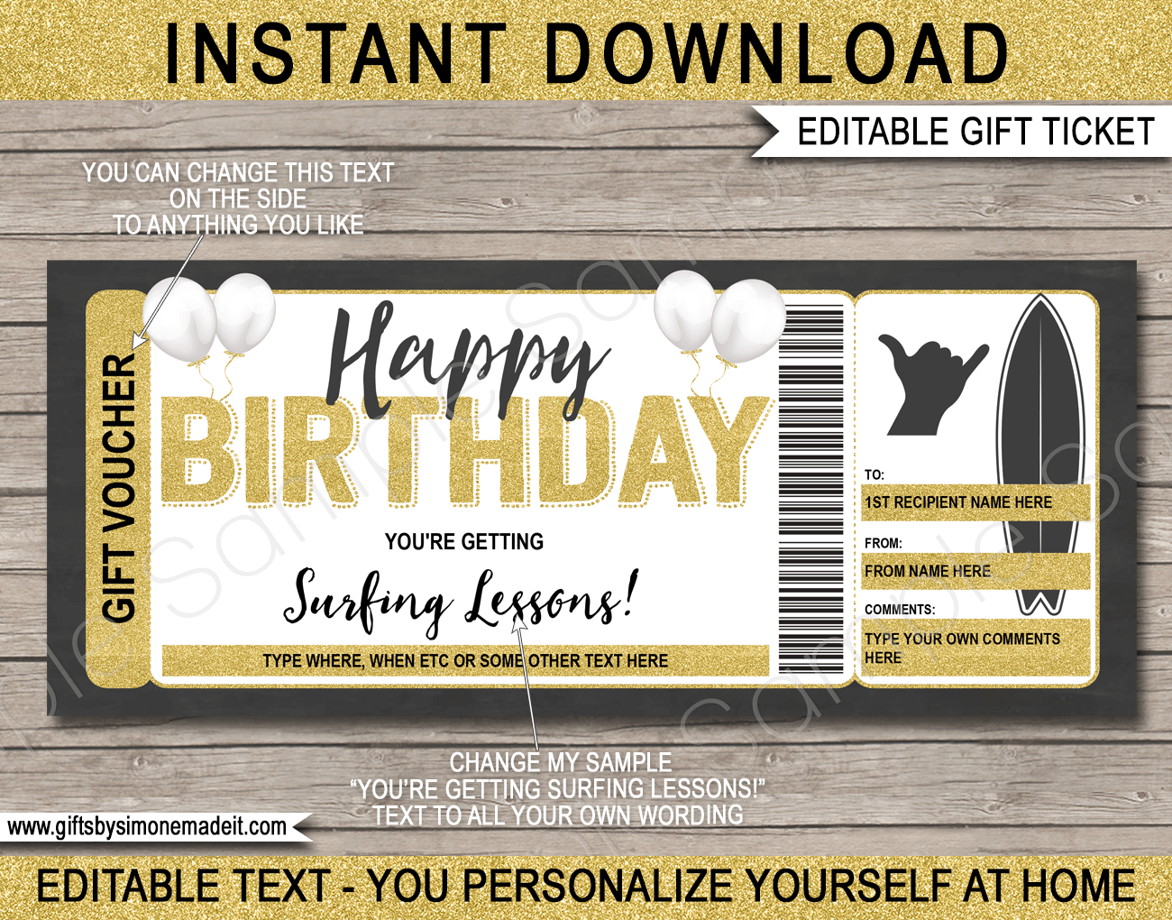 Blank Gift Certificate Template Free Printable