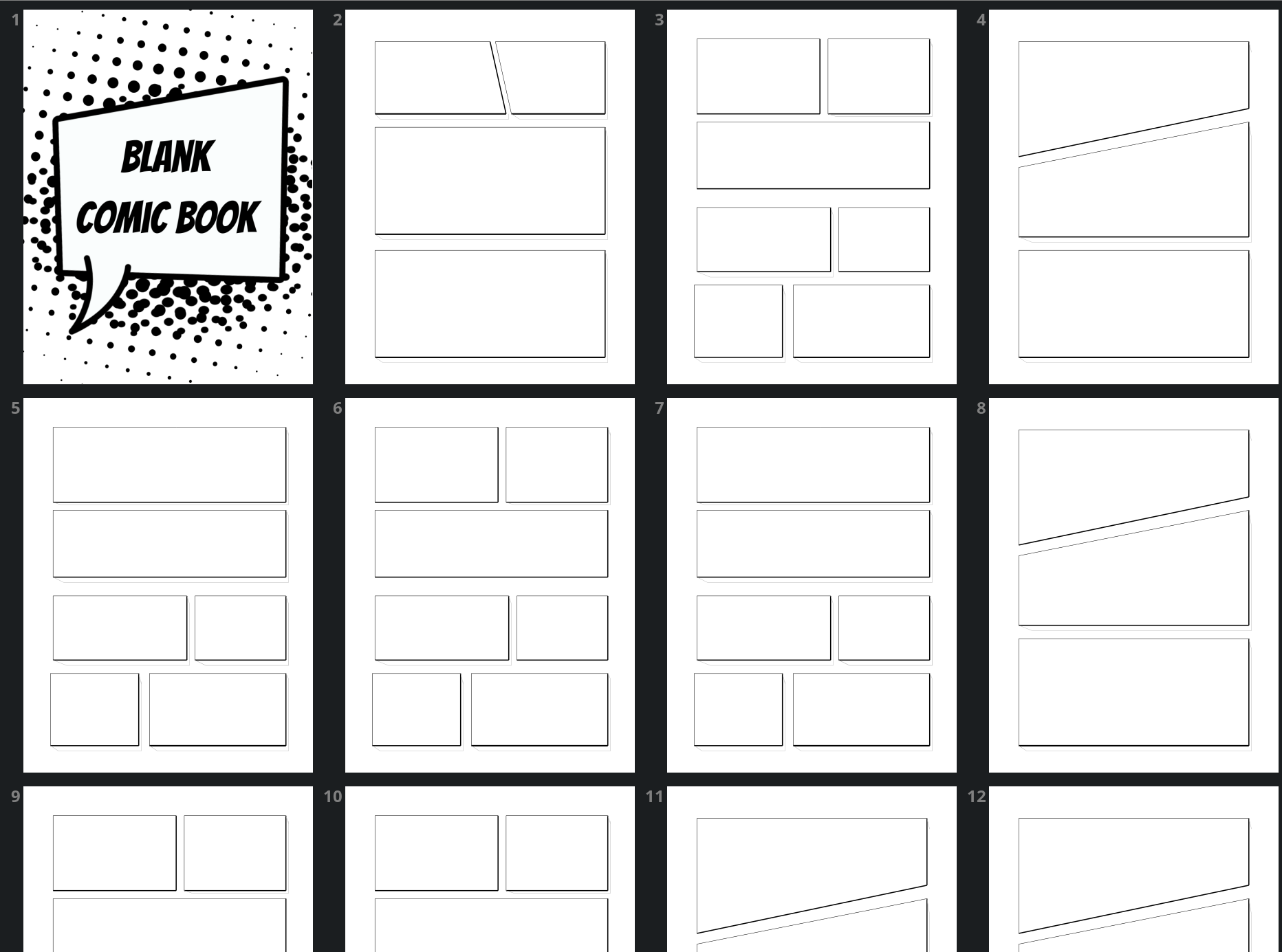 Blank Comic Book Free Printable Comic Strip Template KDE Store