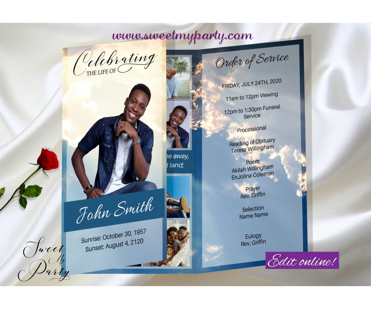 Printable Funeral Program Template