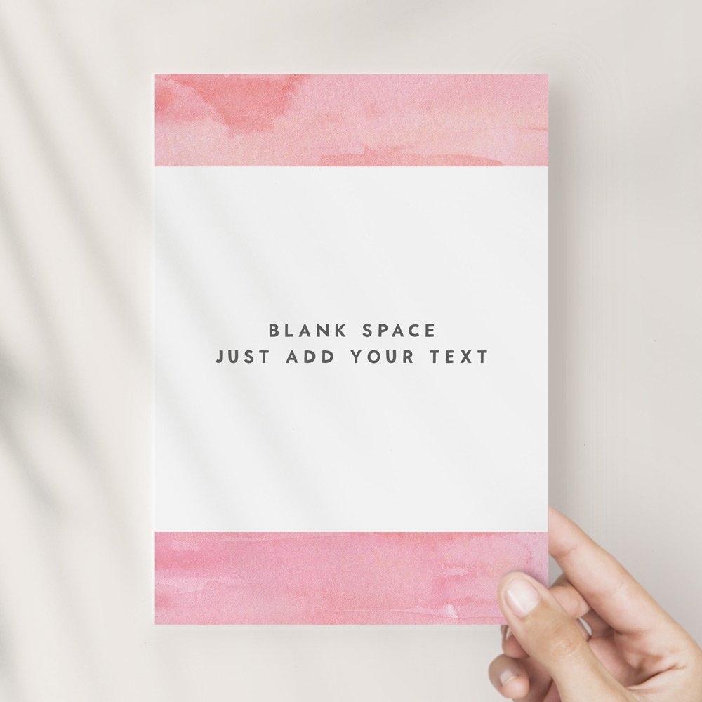 Blush Watercolor Template Blank Editable Pink Background Printable Card Custom Sign Card Border Template Microsoft Word Docx File Essem Creatives Watercolor Clipart Business Branding