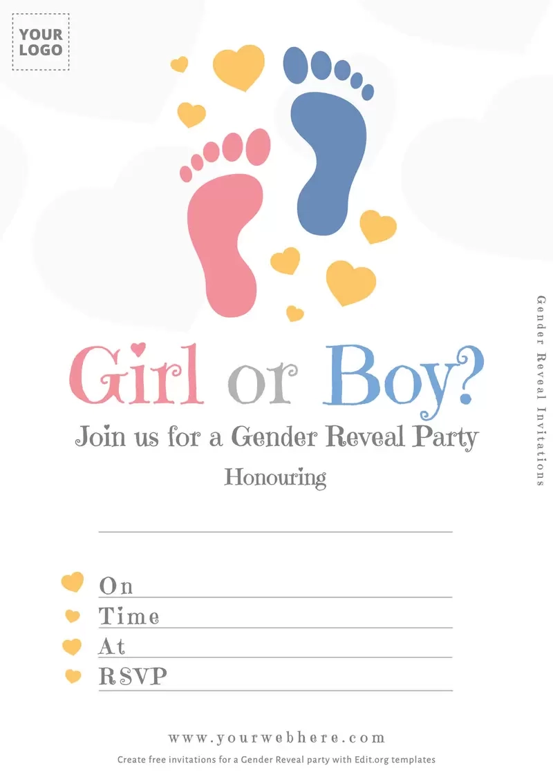 Boy Or Girl Gender Reveal Invitation Templates