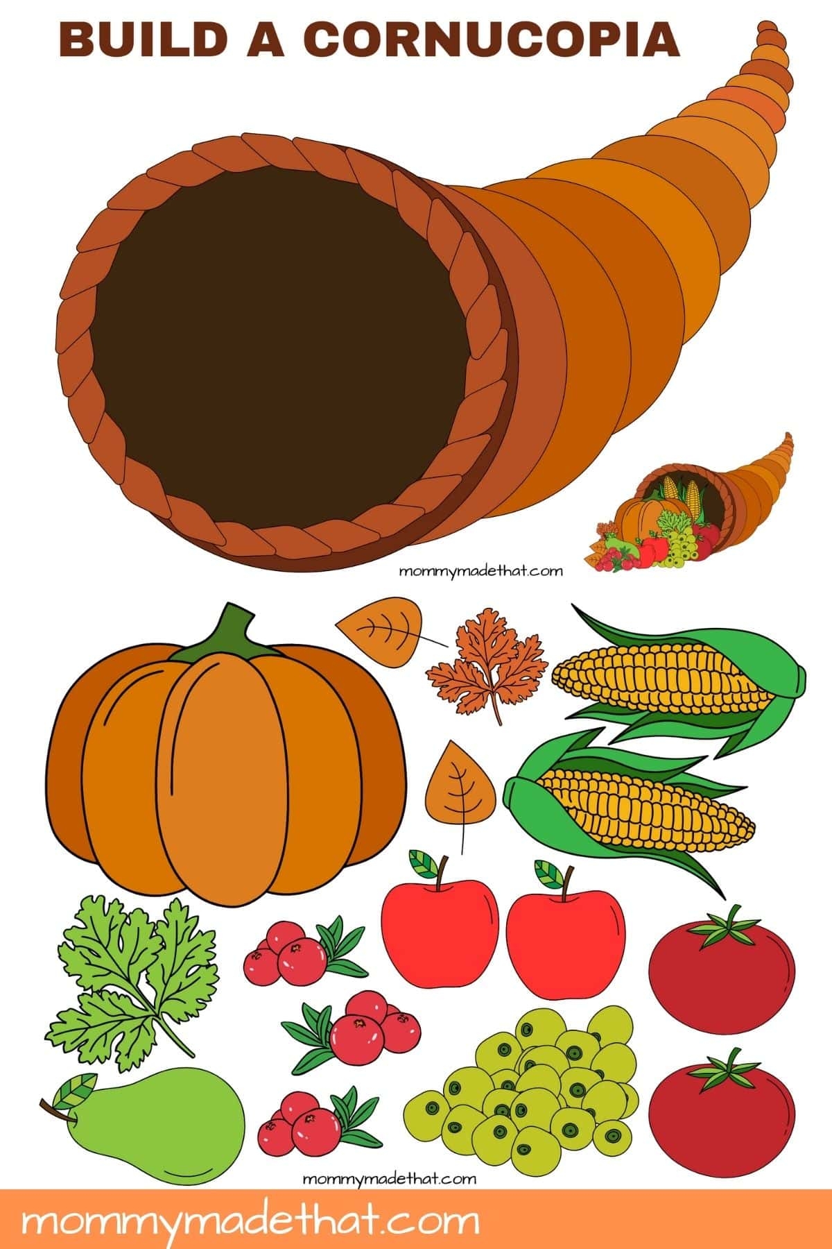 Cornucopia Template Printable