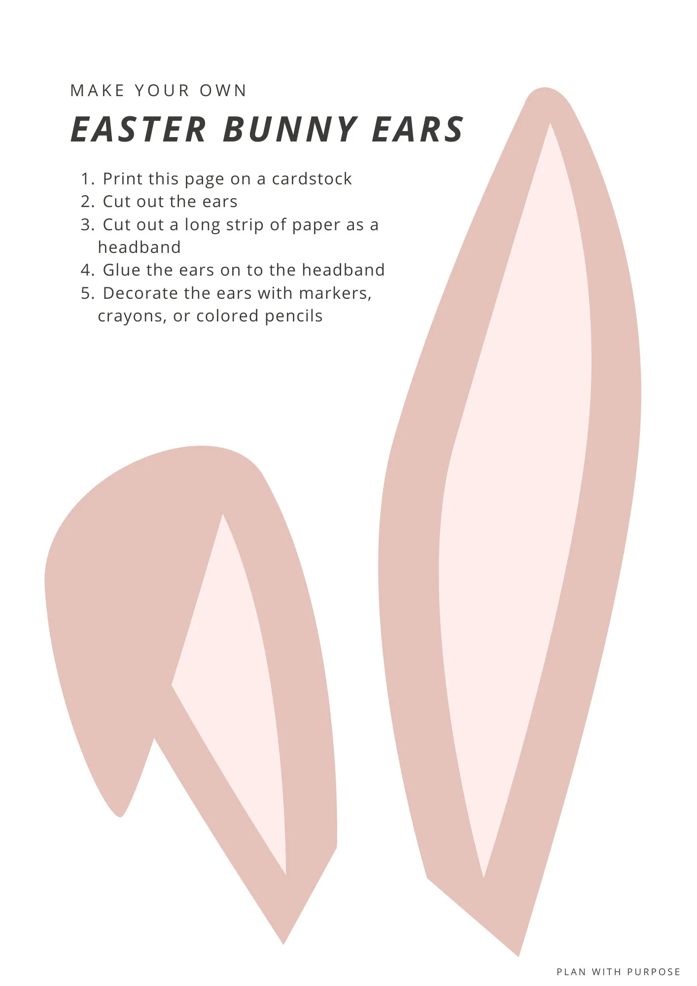 Free Printable Bunny Ears Template