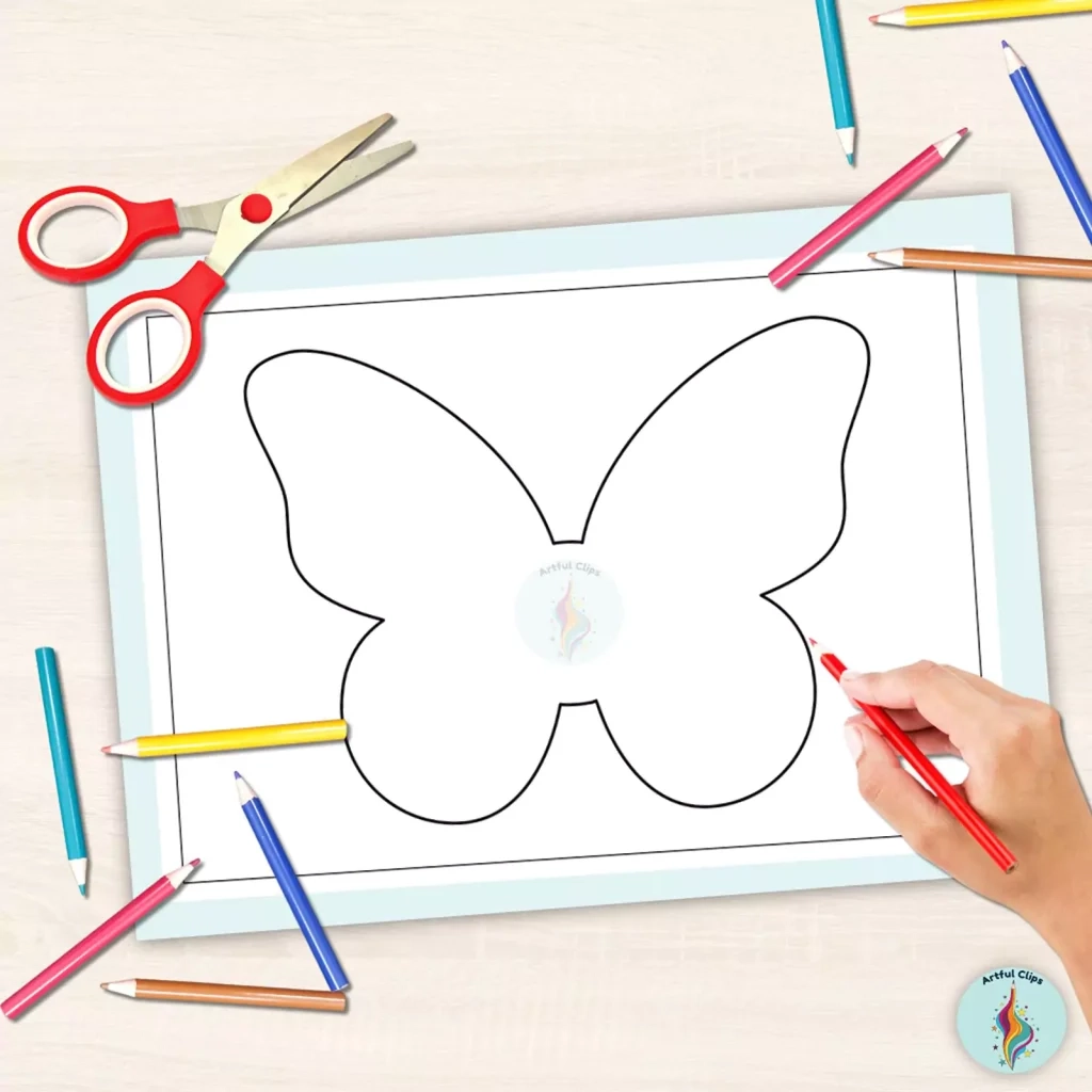 Butterfly Outline Set Printable Black And White Templates