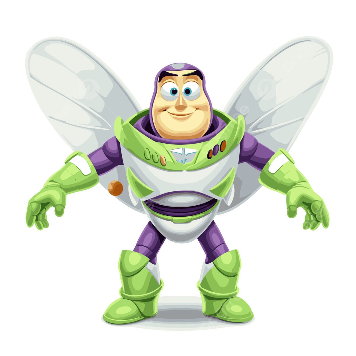 Buzz Lightyear Wing Sticker Clipart Buzz Lightyear Super Flyer 3d Vector Illustration Cartoon Sticker PNG And Vector With Transparent Background For Free Download