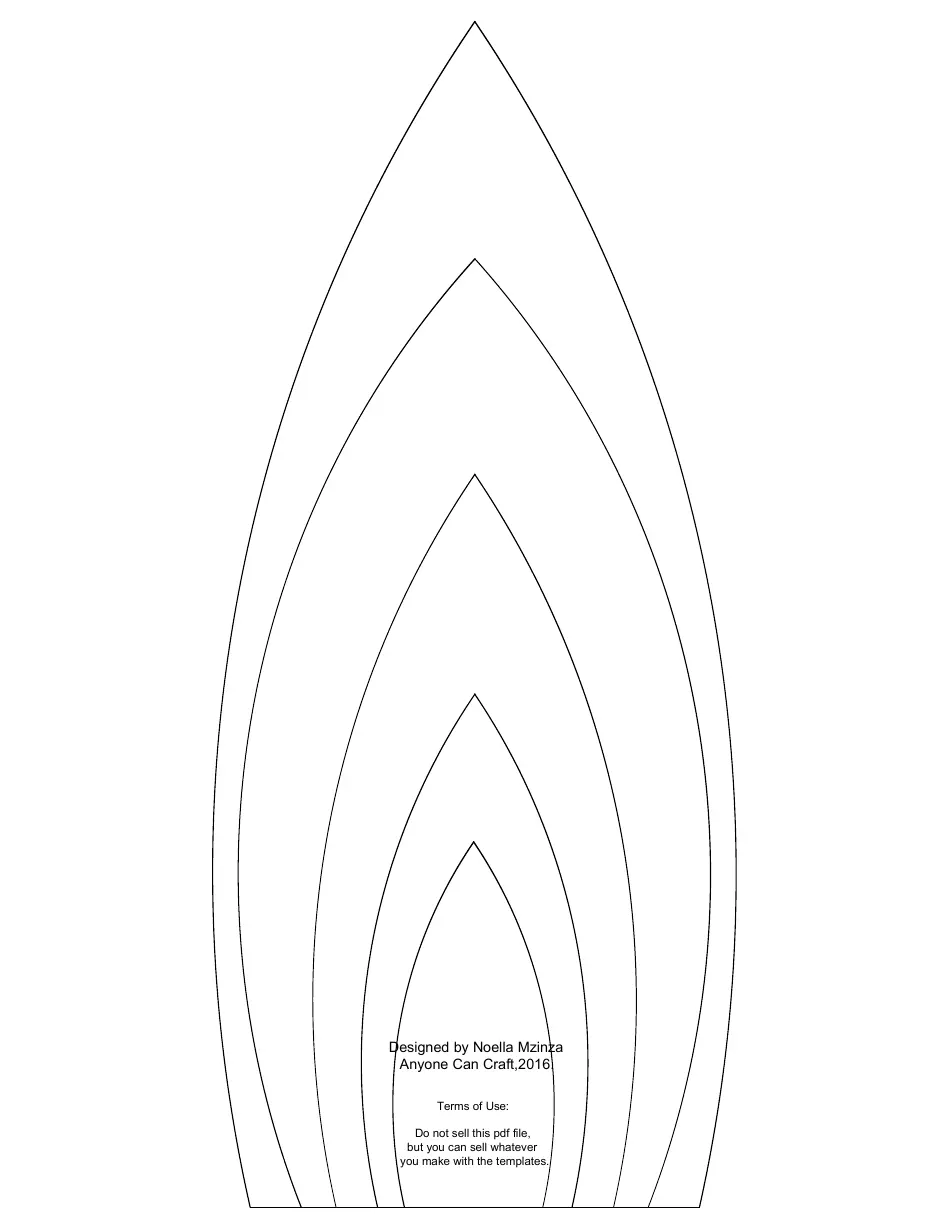 Printable Flower Petal Template Pattern Pdf