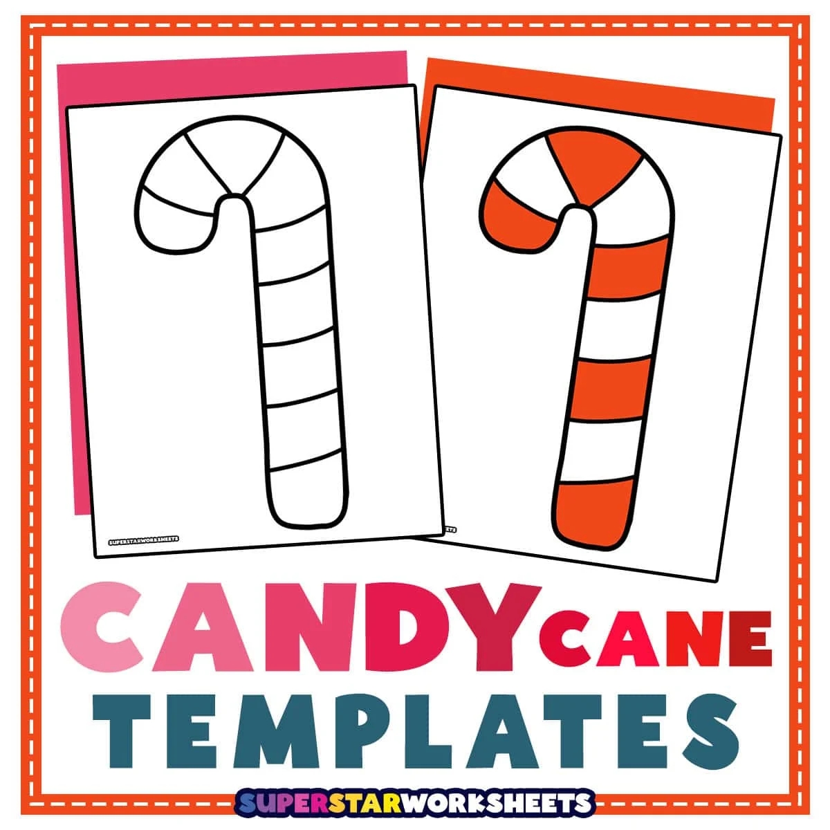 Free Printable Candy Cane Gram Template