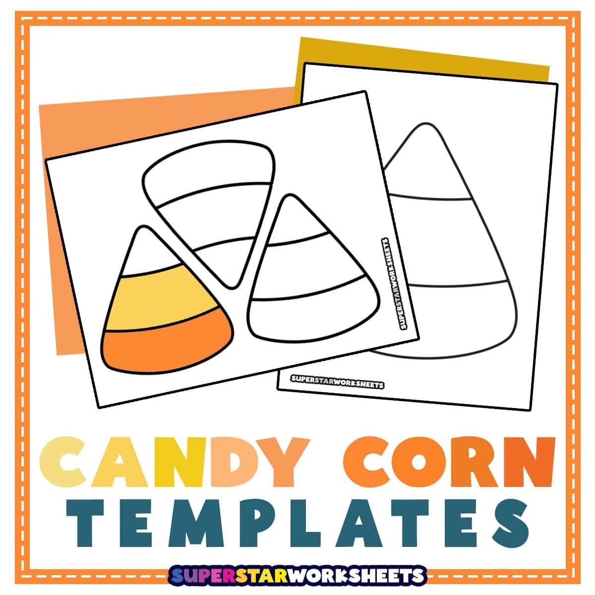 Candy Corn Template Superstar Worksheets
