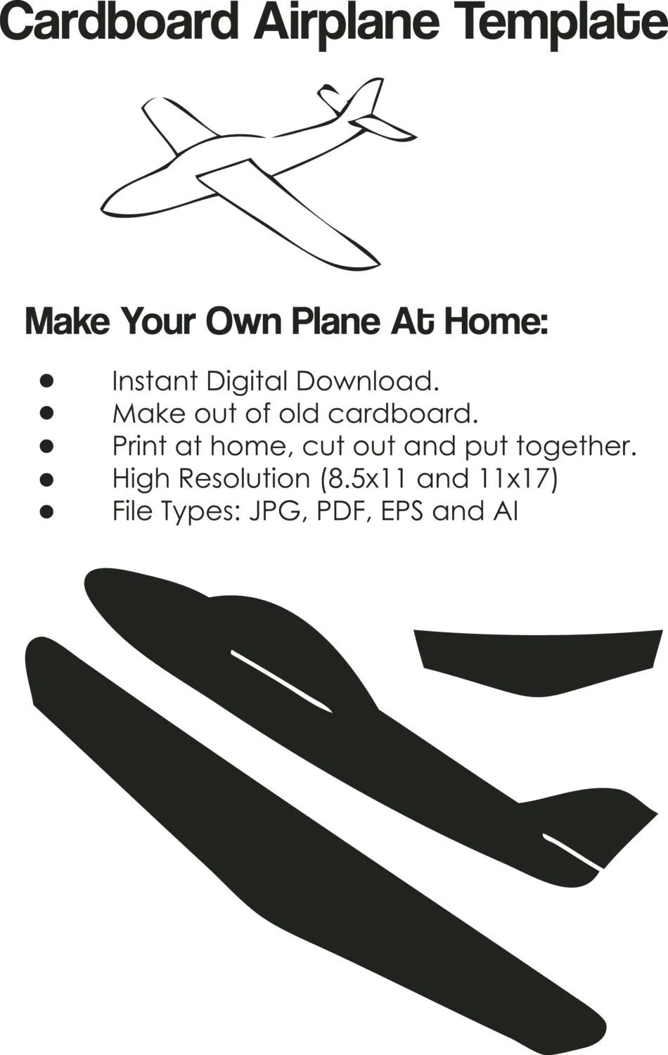 Free Printable Paper Airplane Templates