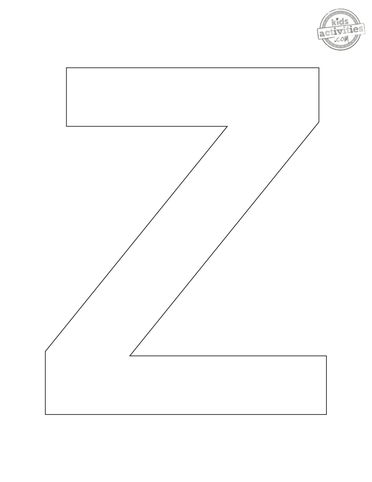 Cardboard Letters Templates To Print Kids Activities Blog