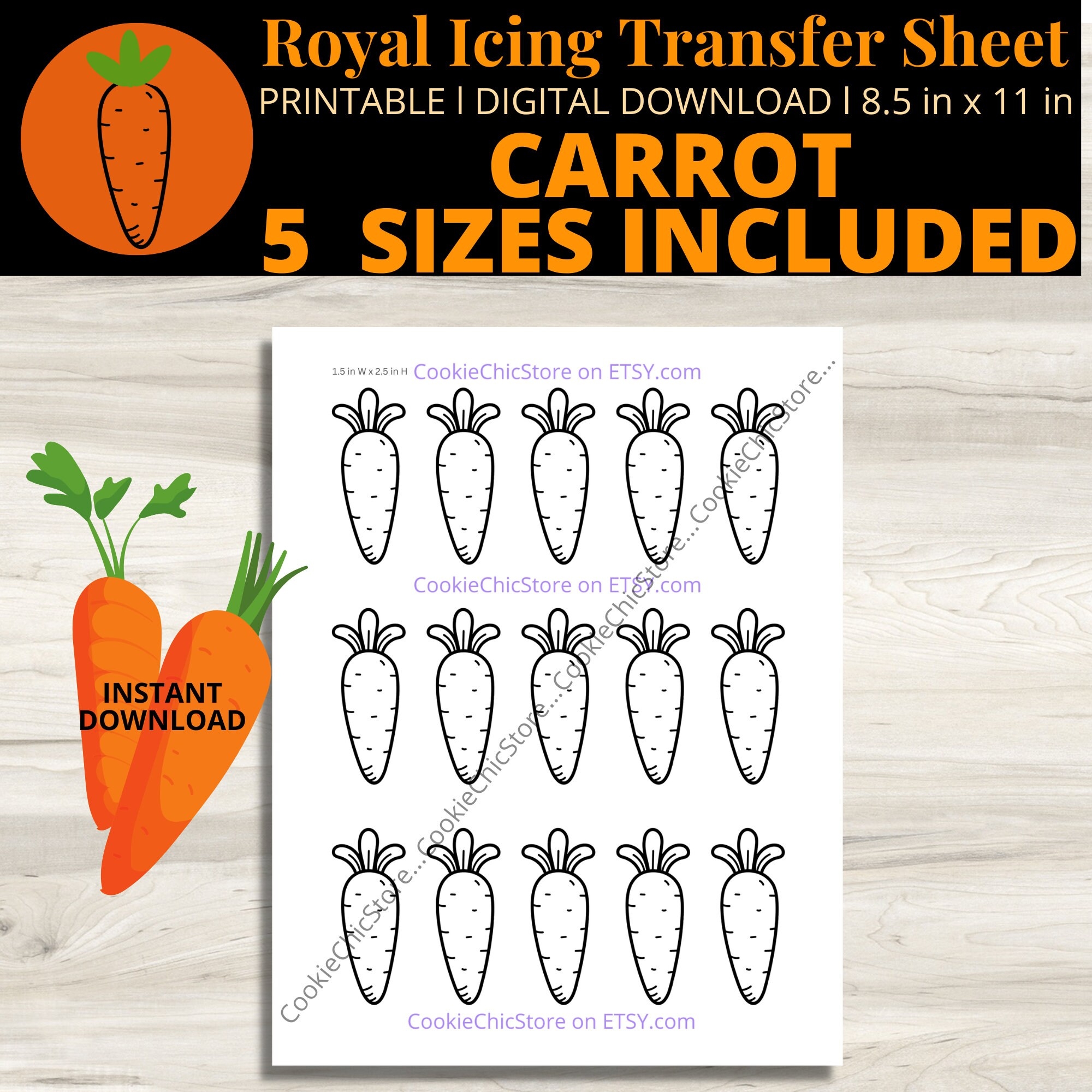 Carrot Template Free Printable
