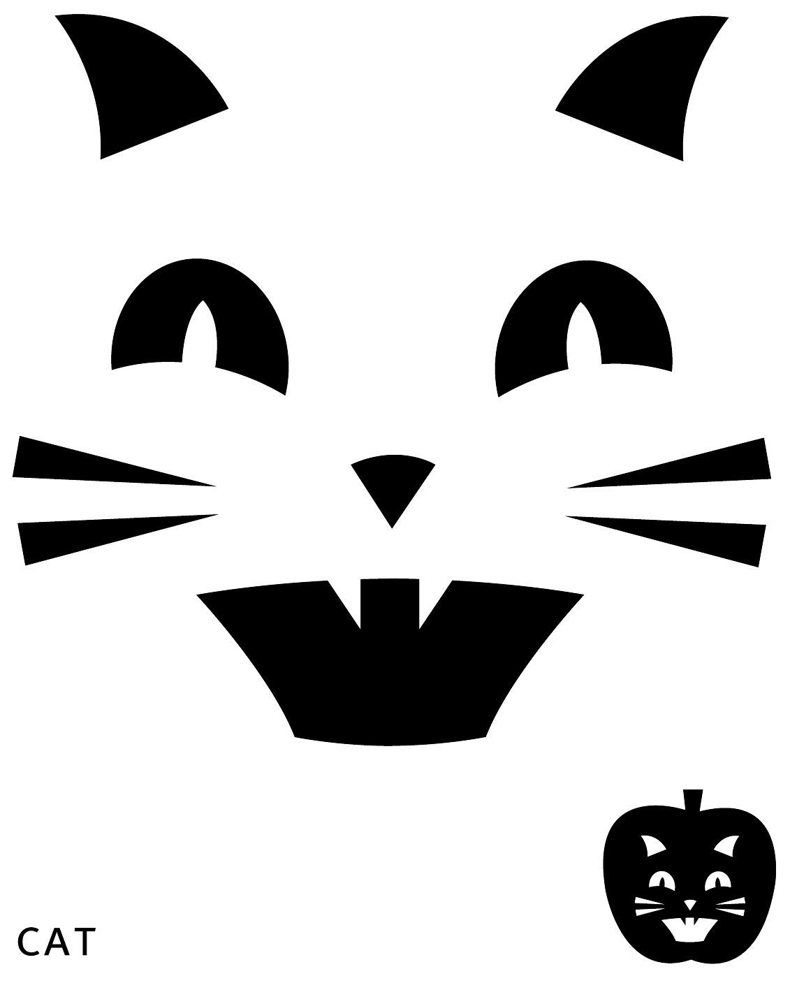 Cat Printable Cat Pumpkin Carving Templates