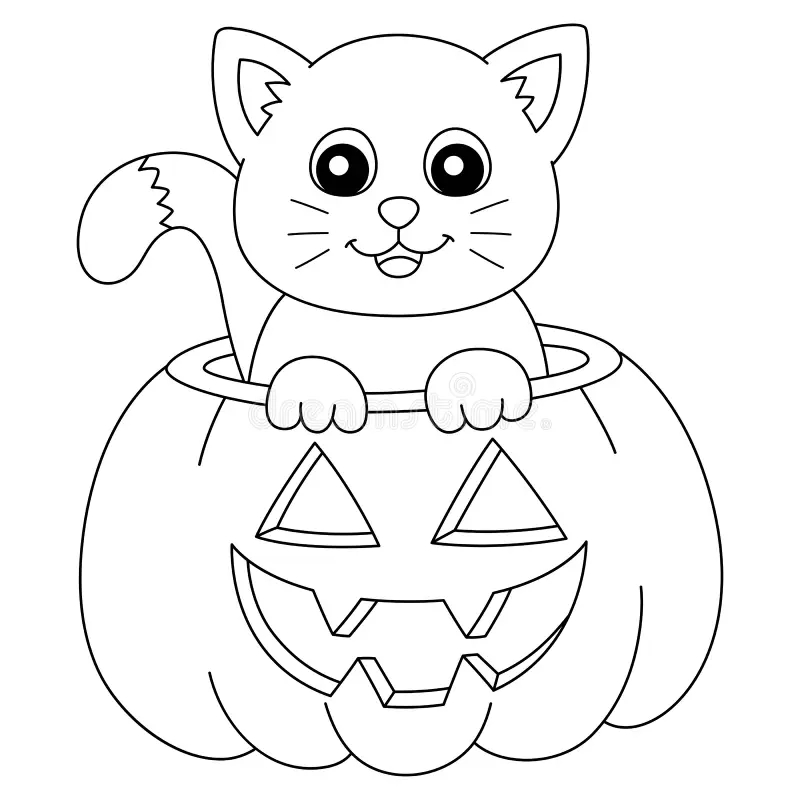 Cat Halloween Coloring Page Stock Illustrations 922 Cat Halloween Coloring Page Stock Illustrations Vectors Clipart Dreamstime