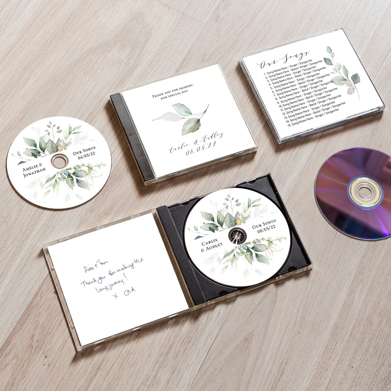 CD Cover Template Printable Cd Wedding Favors DIY Template Case And Disc Templates Included Corjl Template FREE Demo Etsy UK