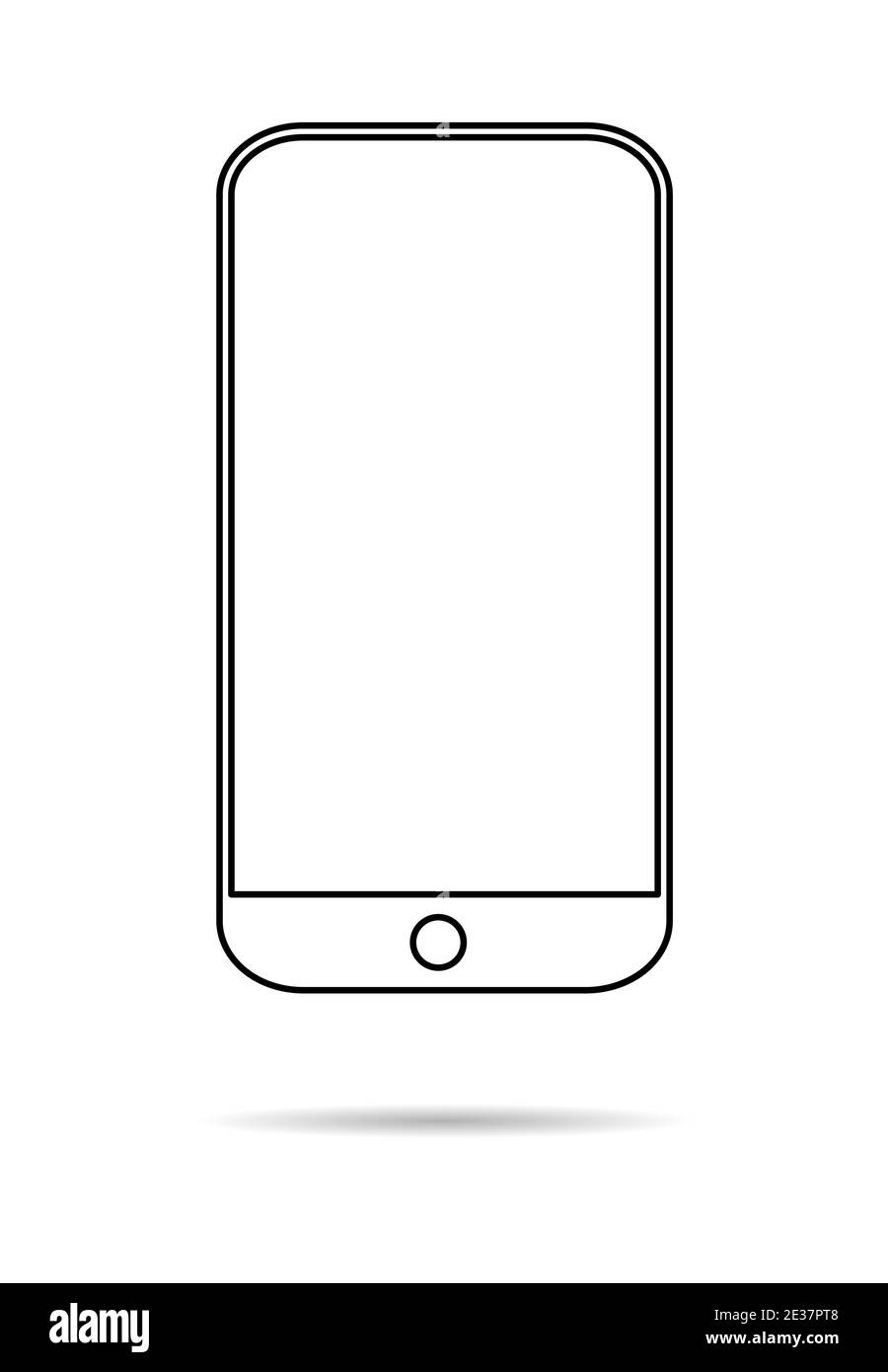 Cell Phone Template Cut Out Stock Images Pictures Alamy