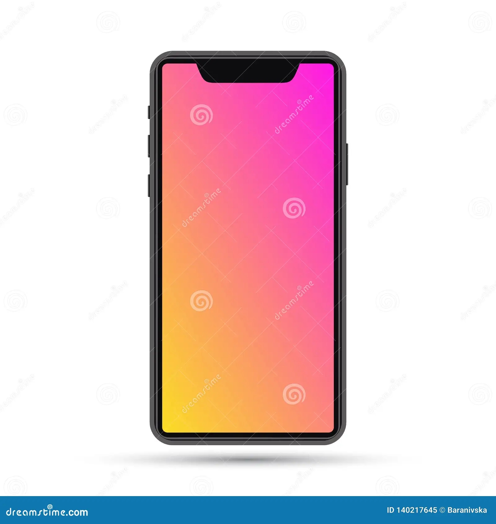 Cell Phone Template Pink Stock Vector Illustration Of Computer 140217645