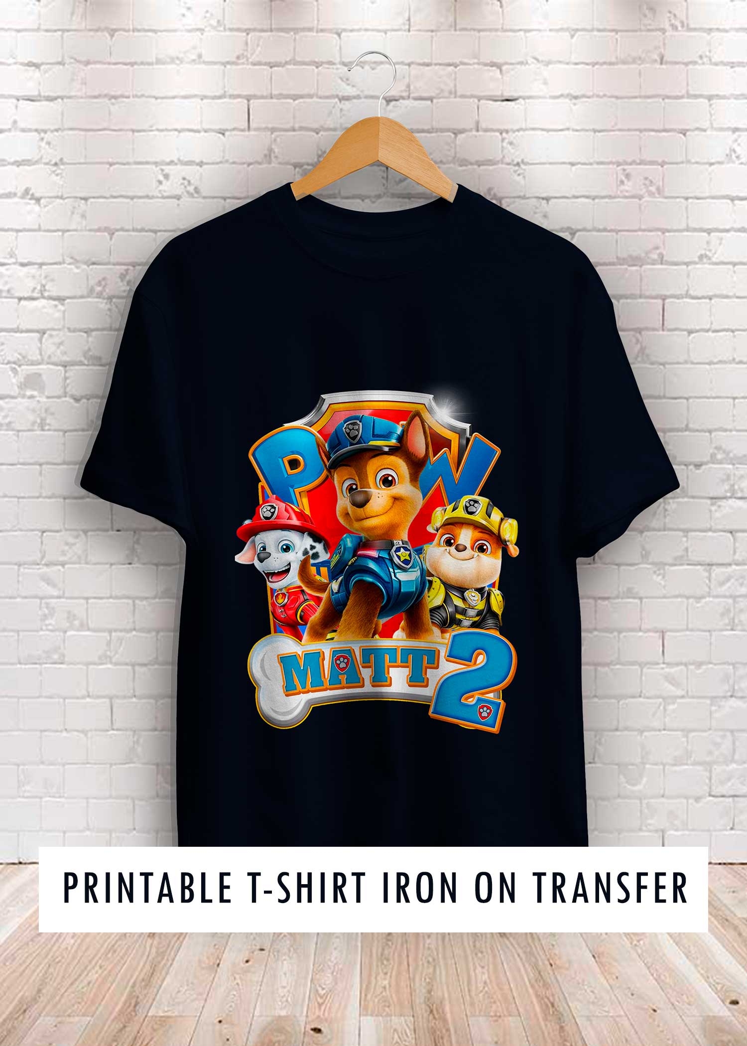 Chase Paw Patrol Birthday Shirt Printable Transfer Design Oscarsitosroom