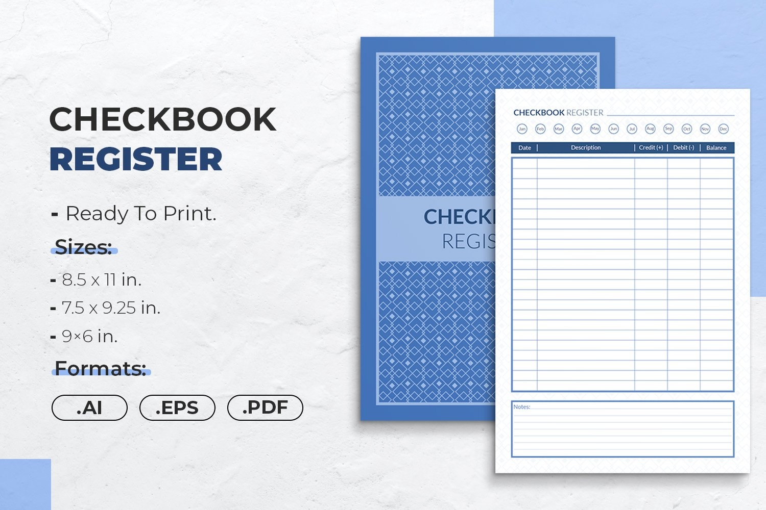 Checkbook Register Printable Template