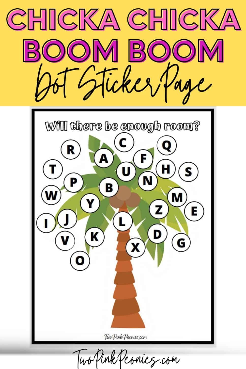 Chicka Chicka Boom Boom Printable Tree instant Download Worksheets Library