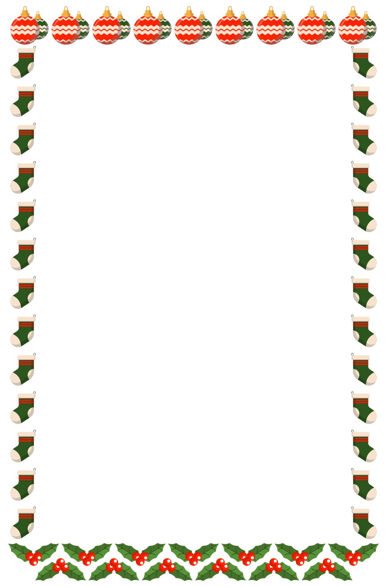 Christmas Stationery Free Templates Printable