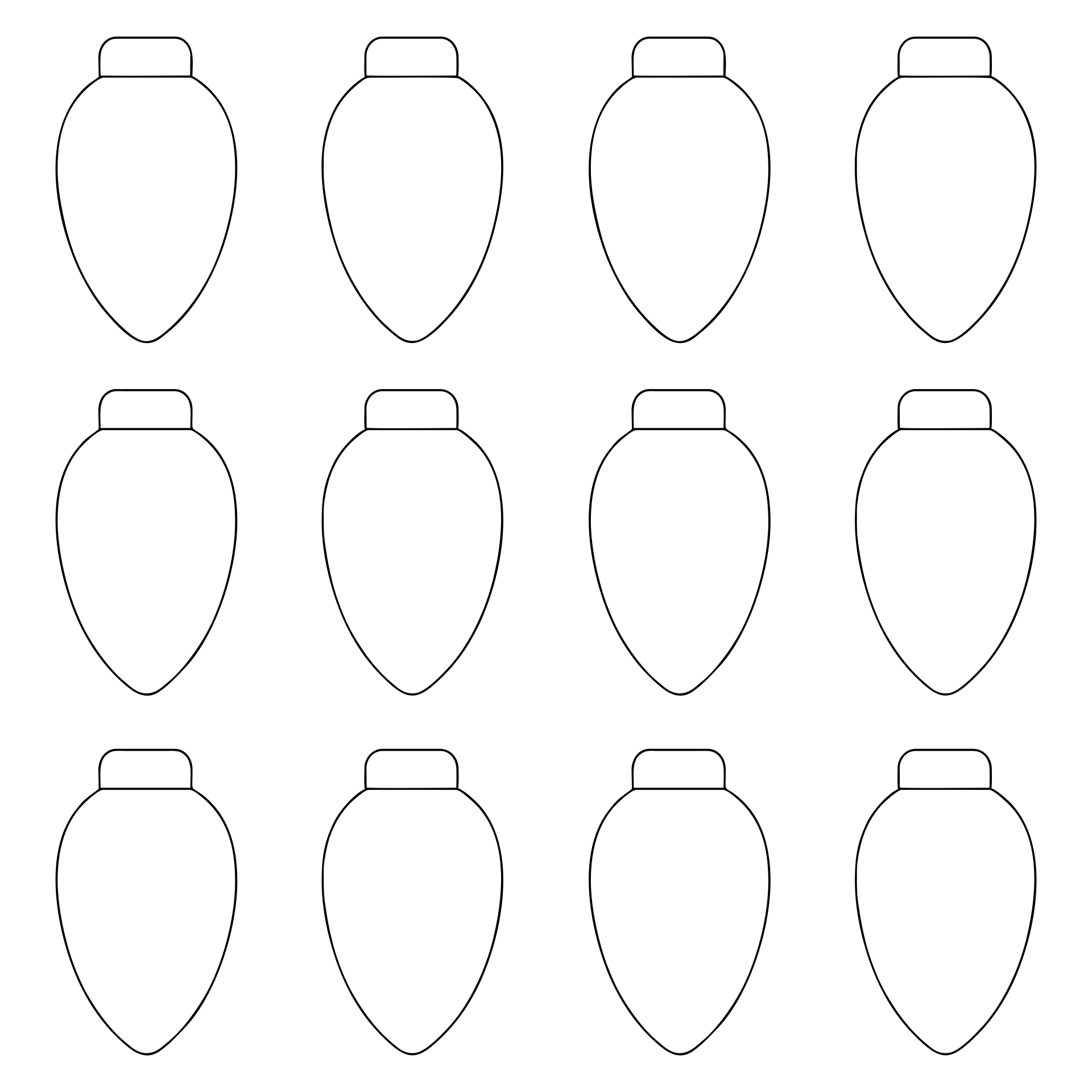 Christmas Light Template Printable Free