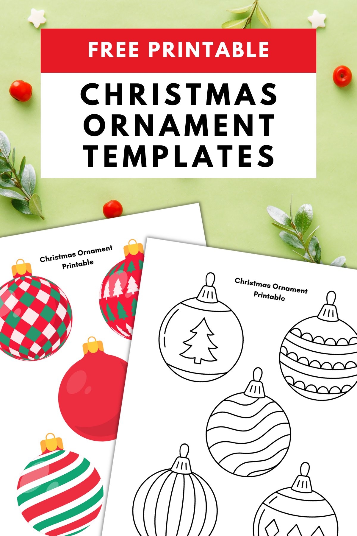 Christmas Ornaments Templates Printable