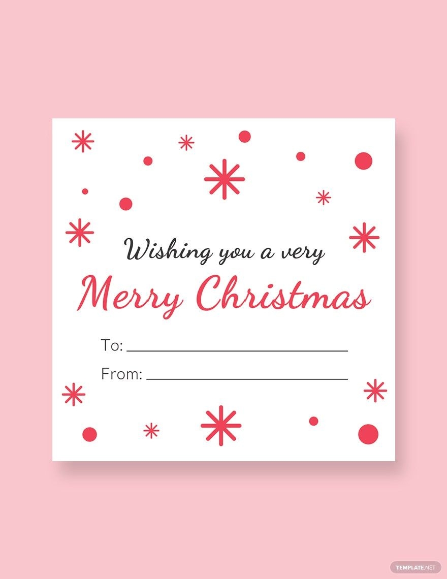 Christmas Return Gift Label Template In Pages Illustrator PSD Word Publisher Google Docs Download Template