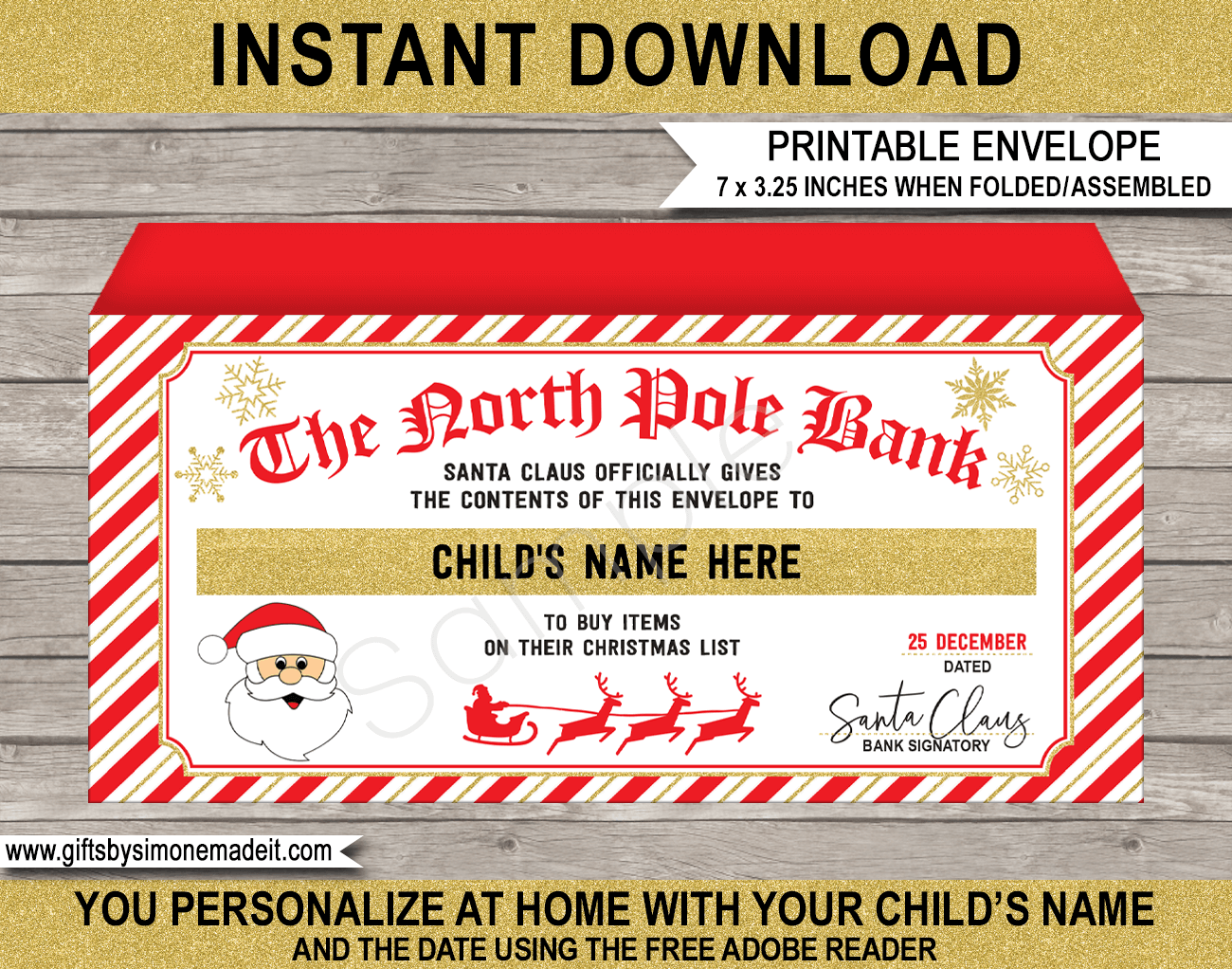 Free Printable Christmas Money Envelope Template Pdf