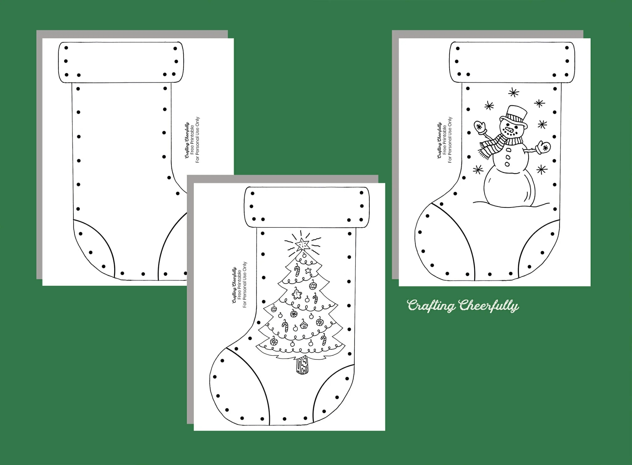 Free Printable Printable Christmas Stocking Template