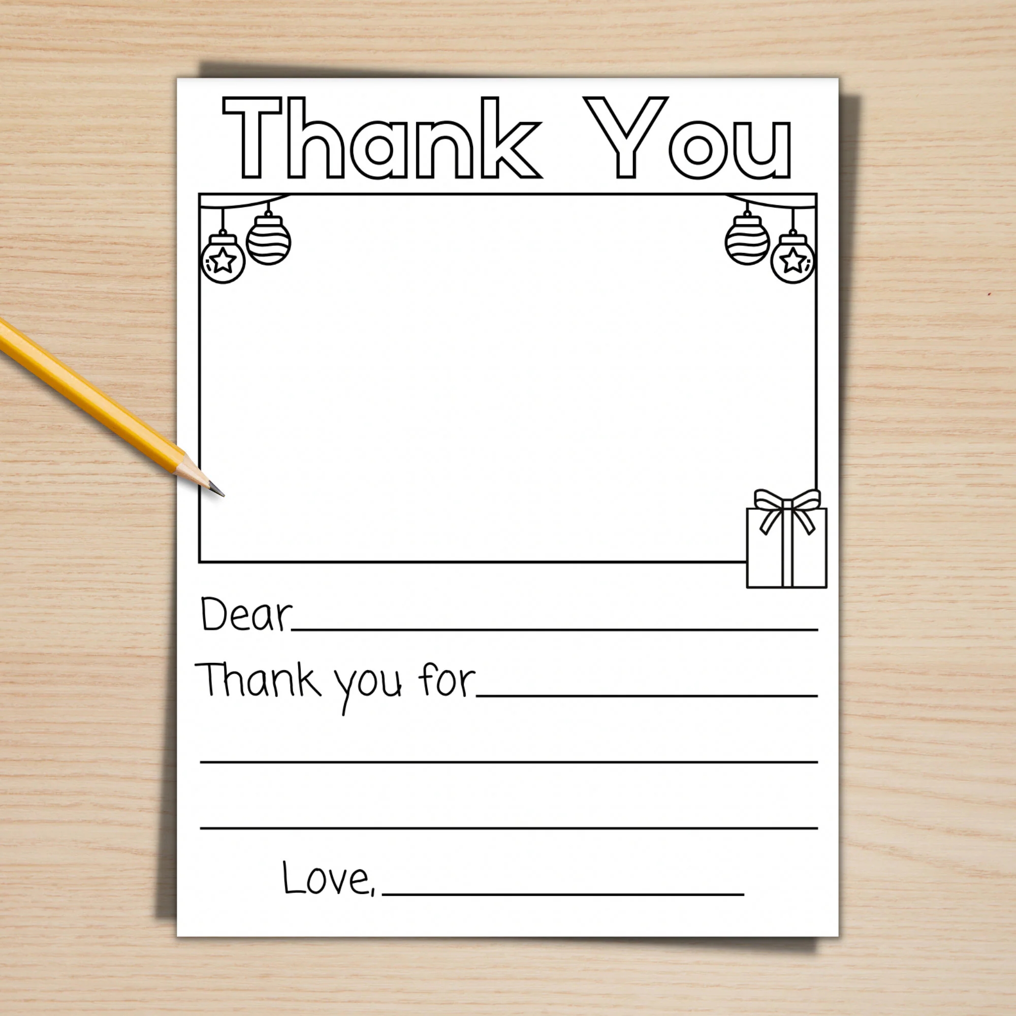 Printable Thank You Note Template