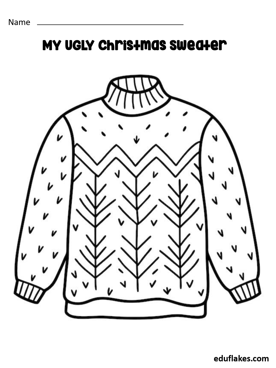 Christmas Sweater Template Printable