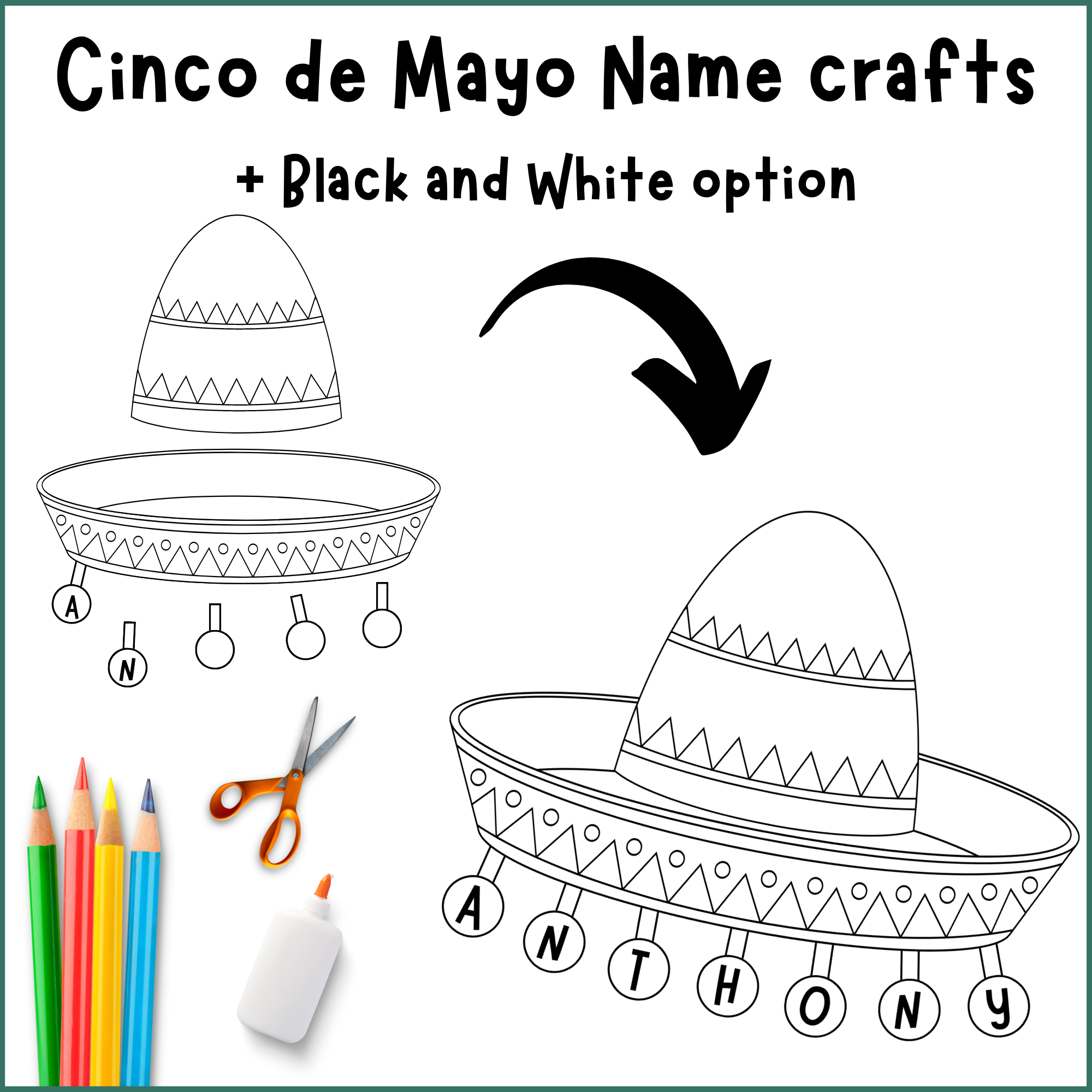 Printable Cut Out Sombrero Template